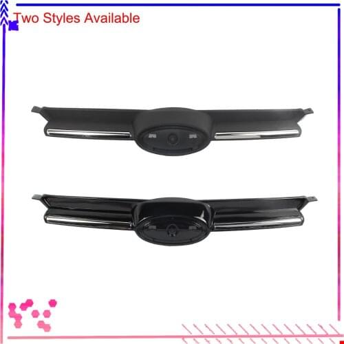 Matte Bright Black Front Radiator Cover Grille with Emblem For Ford Focus 3 MK3 MKIII 2012-2014 Sedan Hatchback