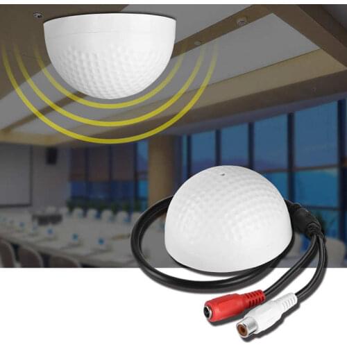100m2 Wide Range HiFi Audio Sound Monitoring Pickup Microphone Head for CCTV Security