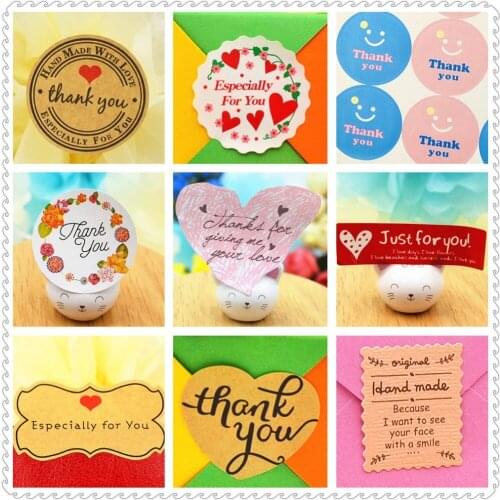Kawaii Hand Made Series Paper Seal Sticker Adhesive Stickers Favors Homemade Bakery&ampGift Packaging Party Supplies Decoratin