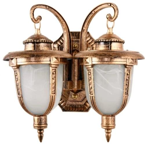 Outdoor Wall Lamp European style double head waterproof sconce lamp garden villa decoration vintage balcony porch Lamp