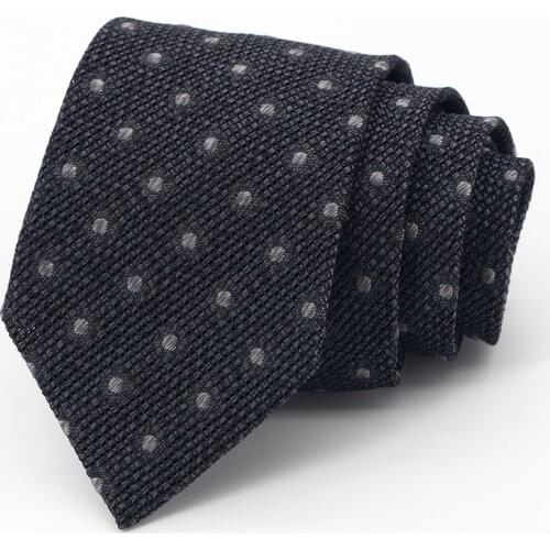New Fashion 8CM Business Tie for Men High Quality Formal Office Gentleman Necktie Black Cravate With Gift Box