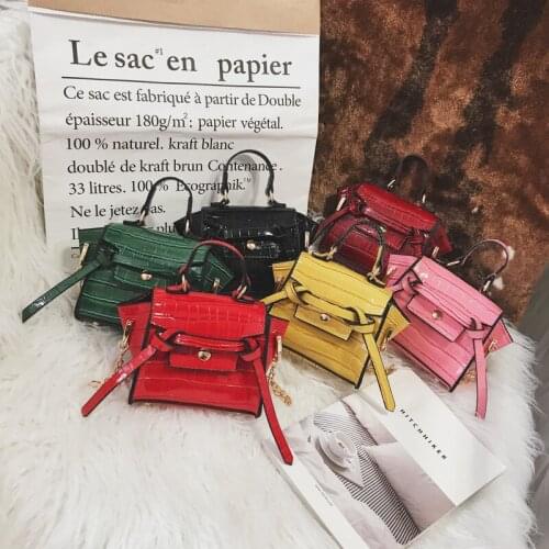 Solid Color Children Girls PU Leather Shoulder Bags Messenger Coin Purses Cute Princess Handbags Portable Pouch