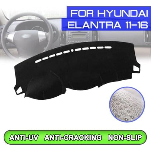 Car Dashboard Mat Anti-dirty Non-slip Dash Cover Mat UV Protection Shade for Hyundai Elantra 2011 2012 2013 2014 2015 2016