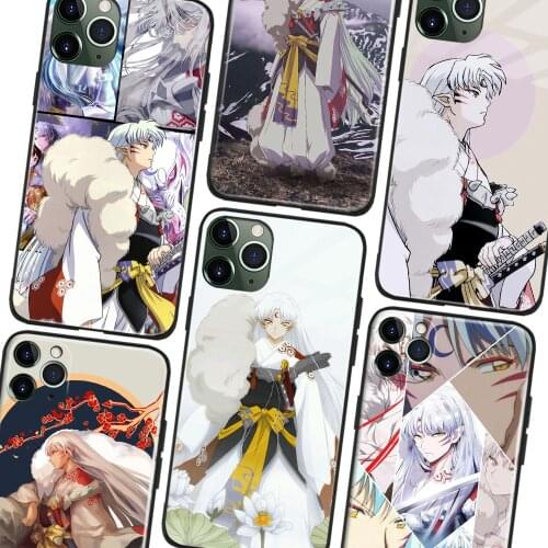 Sesshomaru anime Tempered Glass Soft Silicone Phone Case For iPhone SE 6s 7 8 Plus X XR XS 11 Pro Max Cover Shell