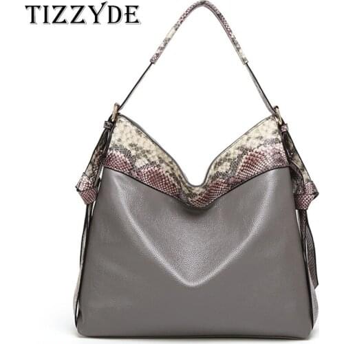 Womens bag 2019 autumn and winter new PU leather handbag fashion snake pattern female slung shoulder bag large capacity CSY130