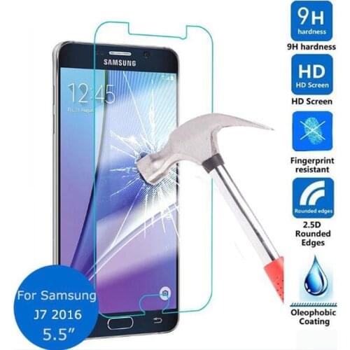 ShuiCaoRen For Samsung galaxy J7 2016 Tempered Glass 9H Protective Film Explosion-proof Screen Protector for J710X SM-J710FN/DF