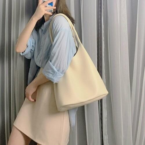 Womens Shoulder Bag White Large Capacity PU Leather Tote Handbags For Student Big Travel Shopper Bags Lady Purse Bag