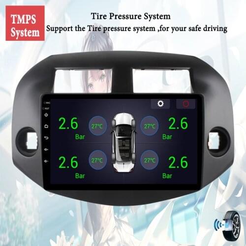 10.1 inch Android 10.0 car dvd for Toyota RAV4 2007 2008 2009 2010 2011 car radio stereo gps navigation with steering wheel