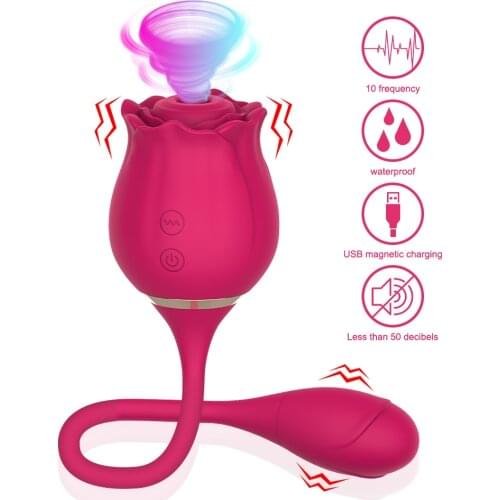 10 Frequencies Rose Sucking Vibrator Sex Toy for Women G Spot Stimulator Clitoris Sucker Nipple Massager Female Masturbator