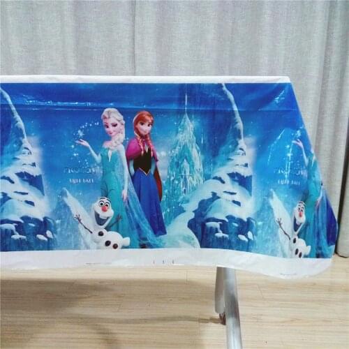 180*108cm Elsa And Anna Party Tablecloth Baby Shower Kids Favor Tablecover Birthday Party Decoration Supplies Table Cloth