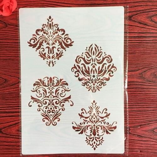 A4 29 *21cm Retro pattern DIY Stencils Wall Painting Scrapbook Coloring Embossing Album Decorative Paper Card Template,wall