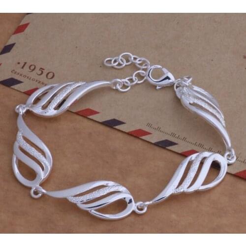 AH002 Hot sterling bracelet, sterling fashion jewelry Five wings /agwaiyda auyajmfa silver color