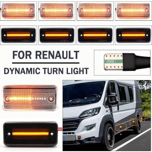 Car 6Pcs Dynamic Flowing LED Side Marker Light For Iveco Fiat Ducato Citroen Relay Peugeot Boxer Renault VOLVO MAN
