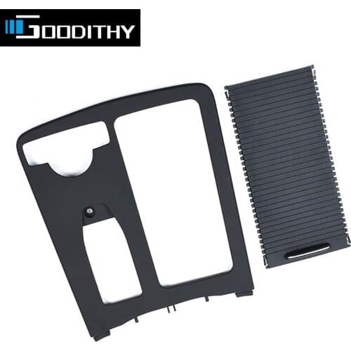 Car ABS Central Console Drink Cup Holder Roller Shutter Frame Panel For Mercedes Benz W204C C180 C200 C220 C300 W207 E W212 E260