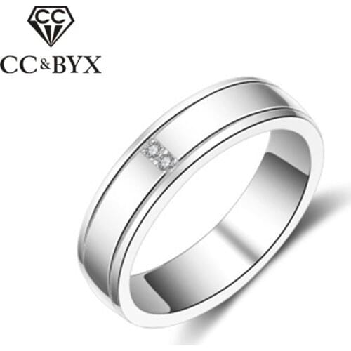 CC S925 Silver Trendy Jewellery Simple Design Rings For Men Gentleman Love Promise Bridegroom Wedding Engagement Ringen CC678