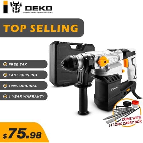 DEKO DKRH32LD1 2000W 220V Multifunctional Rotary Hammer with BMC and 6pcs Accessories Electric Demolition Hammer Impact Drill