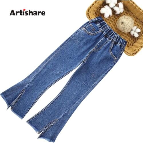 Jeans Girl Solid Color Girl Child Jeans Casual Style Kids Jeans Spring Autumn Childrens Clothing 6 8 10 12 14