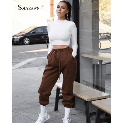 Harajuku Joggers Solid Baggy SweatPants Women Trousers High Waist Pants Streetwear Korean Casual Track Pant Femme Fall New 2020