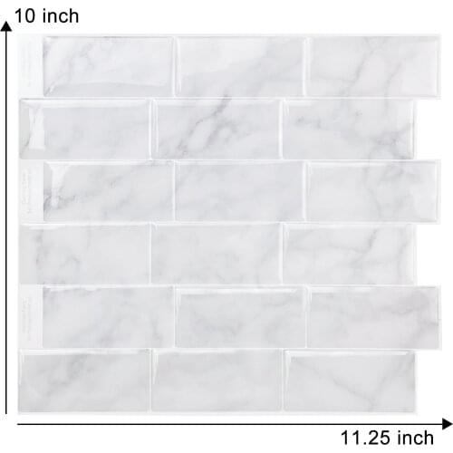 EasyTiles Kitchen & Bathroom Wall Sticker Self Adhesive Waterproof Wall Paper Peel And Stick Backsplash In Marble - 1 Sheet