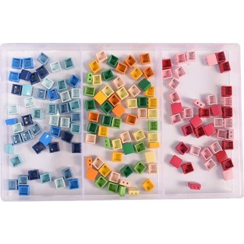 Enamel Tila Tile Beads Kit Bohemia Tile Bracelet Beads Accessories for Woman Bracelet DIY Jewelry Making