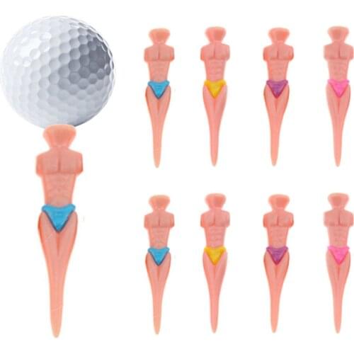 CRESTGOLF Sexy Golf Tees Size 70mm Muscle Man Newest Design Golf Tees Plastic Golf Tees 10pcs/Pack