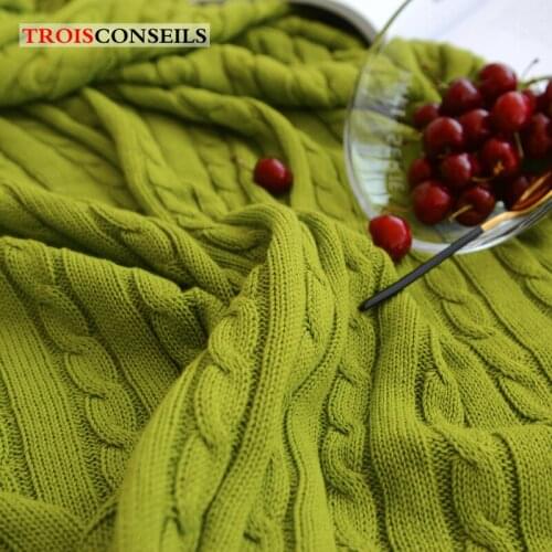 Cotton Knitted Twist Throw Blanket Soft Twist Weighted Blanket Bedspread Blamket For Bed Sofa Warm Manta de cama Dropshipping