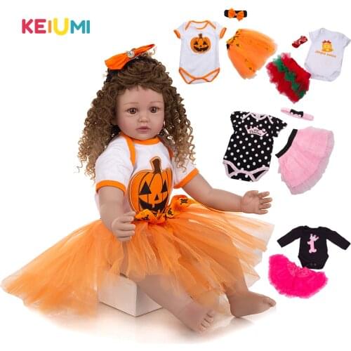 KEIUMI Handmade Clothes Suit For 2-23 Inch Reborn Baby Dolls 100% New Washable Baby Doll Accessories Send Randomly