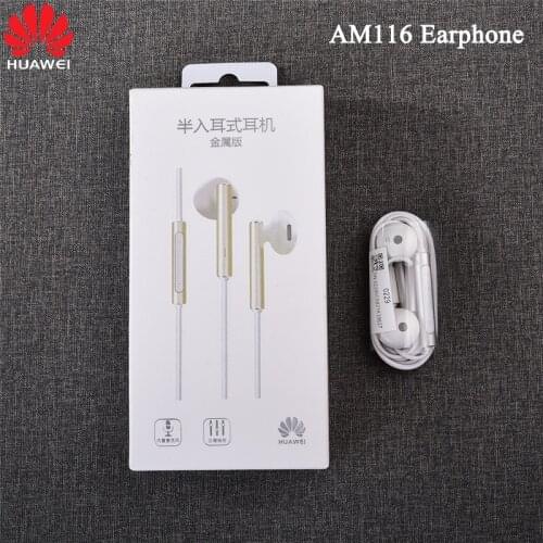 Huawei Honor AM116 Earphone Metal With Mic Volume Control For HUAWEI Nova 7 7se 6 5 P8 P9 Lite P10 Plus Honor 8X 9 10 Mate 7 8 9