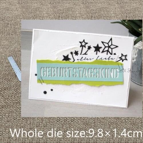 XLDesign Craft Metal Cutting Die cut dies German birthday boy decoration scrapbook Album Paper Card Craft Embossing die cuts