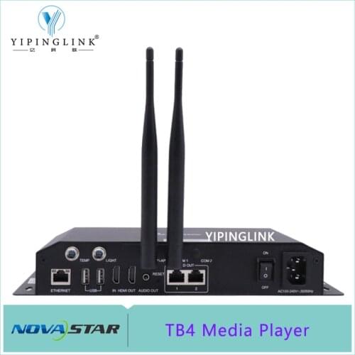 Novastar TB4 Multimedia Player For Indoor Outdoor Fixed Installation Synchronous Asynchronous LED Display 1.3 Million Pixels