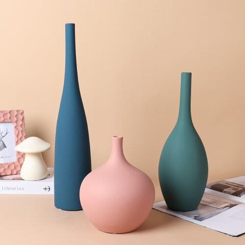 Soft Farmhouse Home Wedding Decoration Accessories Design Of New Chinese Morandi Ceramic Large Vase Cute Living Room Vintage