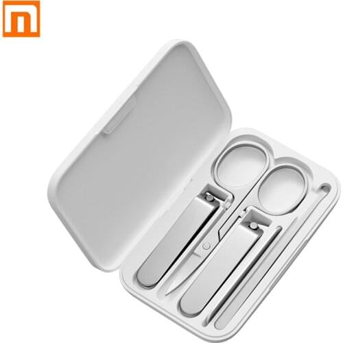 Xiaomi Mijia 5pcs Stainless Steel Nail Clippers Set Trimmer Pedicure Care Clippers Earpick Nail File Professional Beauty Tools