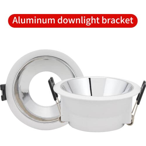 NO Adjustable Round Black/Silver/White Aluminum LED Fixtures Trim Halogen Spotlights GU10 MR16 Frame Recessed Led Fittings