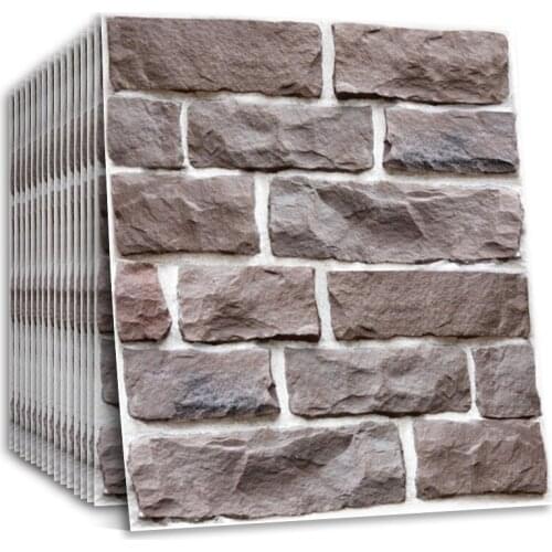 3D Brick Wallpaper Stone Textured Removable and Self-adhesive Waterproof for Home Design Room Decoration Bedroom Walls Kitchen