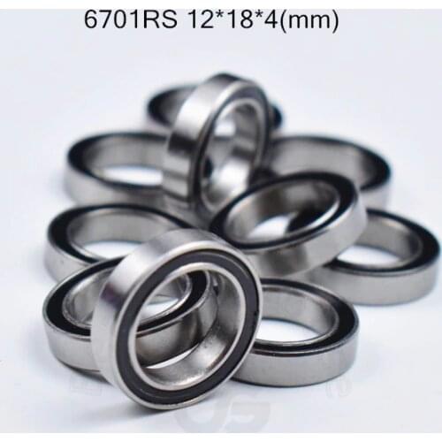 6701RS 12*18*4(mm) 10pieces free shipping bearing ABEC-5 6701 6701RS chrome steel bearing metal sealed bearing Thin wall bearing