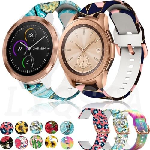 Strap For Samsung Galaxy watch 42mm/Gear S2 Classic Wristband For Garmin Vivoactive 3T-3 Straps Rose Gold Buckle 20mm Watchband