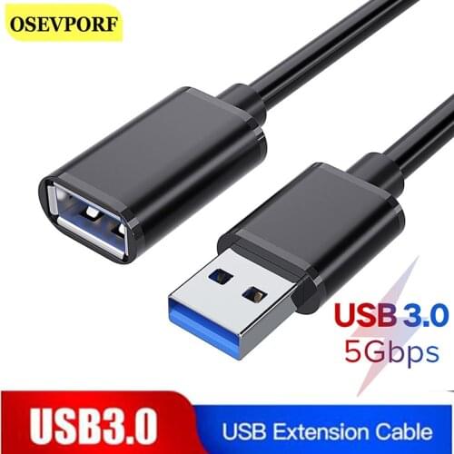 USB Extension Cable USB 3.0 Extender Cable for Laptop PC Keyboard TV PS4 Xbo One SSD USB3.0 to Extender Data Cord Mini USB Cable