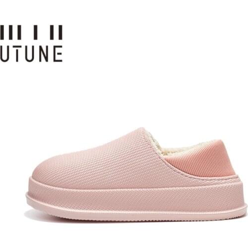 Waterproof EVA slippers Women Winter Warm Thick sole Indoor Slippers House Women shoes platform shoes pantuflas de mujer Slides