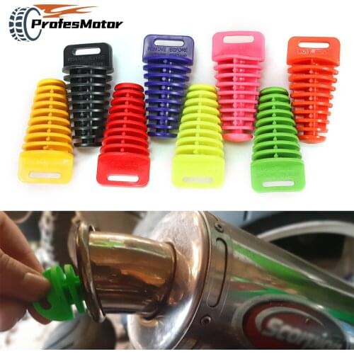 Motorcycle Exhaust Pipe PVC 27-48MM Tailpipe Air-bleeder Plug Exhaust Silencer Muffler Wash Plug Pipe Protector Motocross