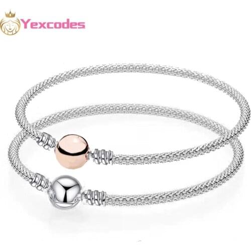 High Quality Steel Wire Weaving Charms Bracelet & Bangle For Women Fit Original DIY Beads Fine Bracelet Jewelry