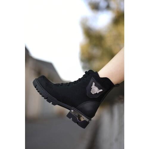 Riccon Matte Skin Black Women Boots 00122023 'Turkish' Quality 2021 Fashion Design Season Comfort Fast Shipping