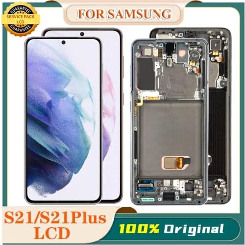 For Samsung Galaxy S21 Lcd G991 G990F/DS with Frame Display Touch Screen Digitizer For Samsung s21 Plus LCD G996 G9960 G996F LCD