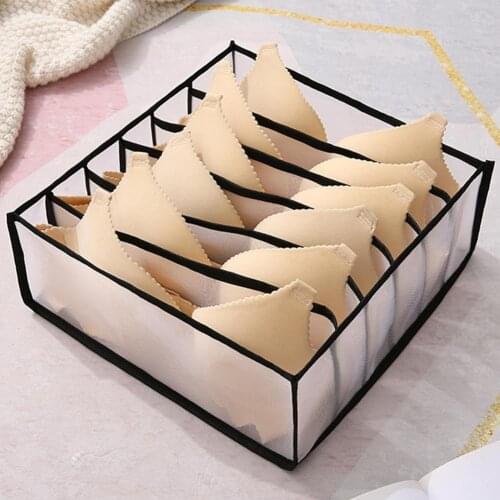1pc Foldable Underwear Organizer Drawer Tie Socks Clothes Storage Box Container Wardrobe Closet Organizer Bra Dividers Case