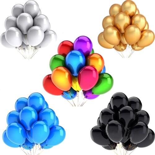 10/20/30pcs 10/12 inch Glossy Pearl Latex Balloons Wedding Birthday Party Decoration Inflatable Colorful Ballon Kids Toys Globos