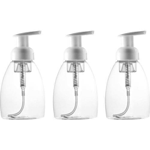 12pcs 250ml Clear Pump Bottle Soap Liquid Dispensers Foaming Soap Lye Sub packaging Bottle Empty Pump Bottles Liquid Soap Bottle