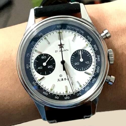 1963 Panda Pilot Watch Men 40mm Retro ST1901 Chronograph Mechanical Wristwatch Chinese Air Force Watches Luminous Sapphire Clock