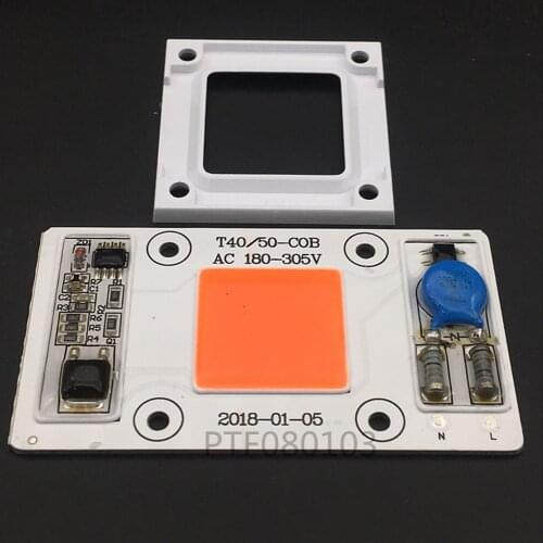 2PCS AC 110V High Power 50W led chip built-in driver 380NM-840NM Full Spectrum LED