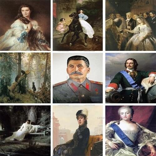 5D Diy Famous Russian Painting Diamond Full Square Round Drill Embroidery Mosaic Cross Stitch Rhinestones Home Wall Decor Gift