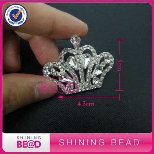 Free shipping,Flat Back Clear Rhinestone Crown Brooch For Invitation Card,Wedding Taira Shape Rhinestone Brooch Flat Back