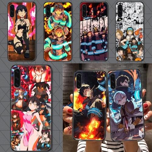 Anime Fire Force Shinra Kusakabe Phone case For Samsung Galaxy A 3 5 7 8 10 20 21 30 40 50 51 70 71 E S 2016 2018 4G black tpu